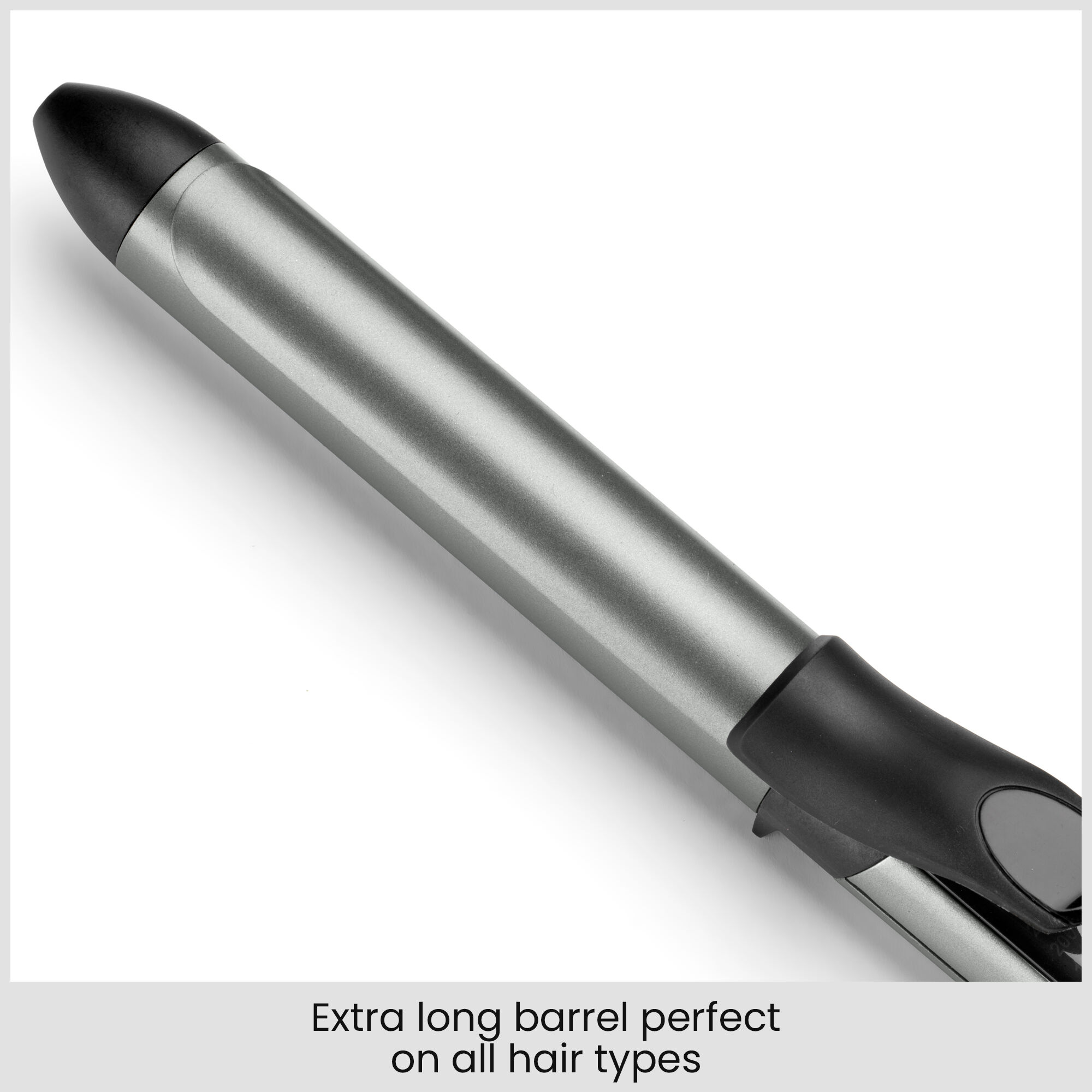 Extra long barrel perfect on all hair types